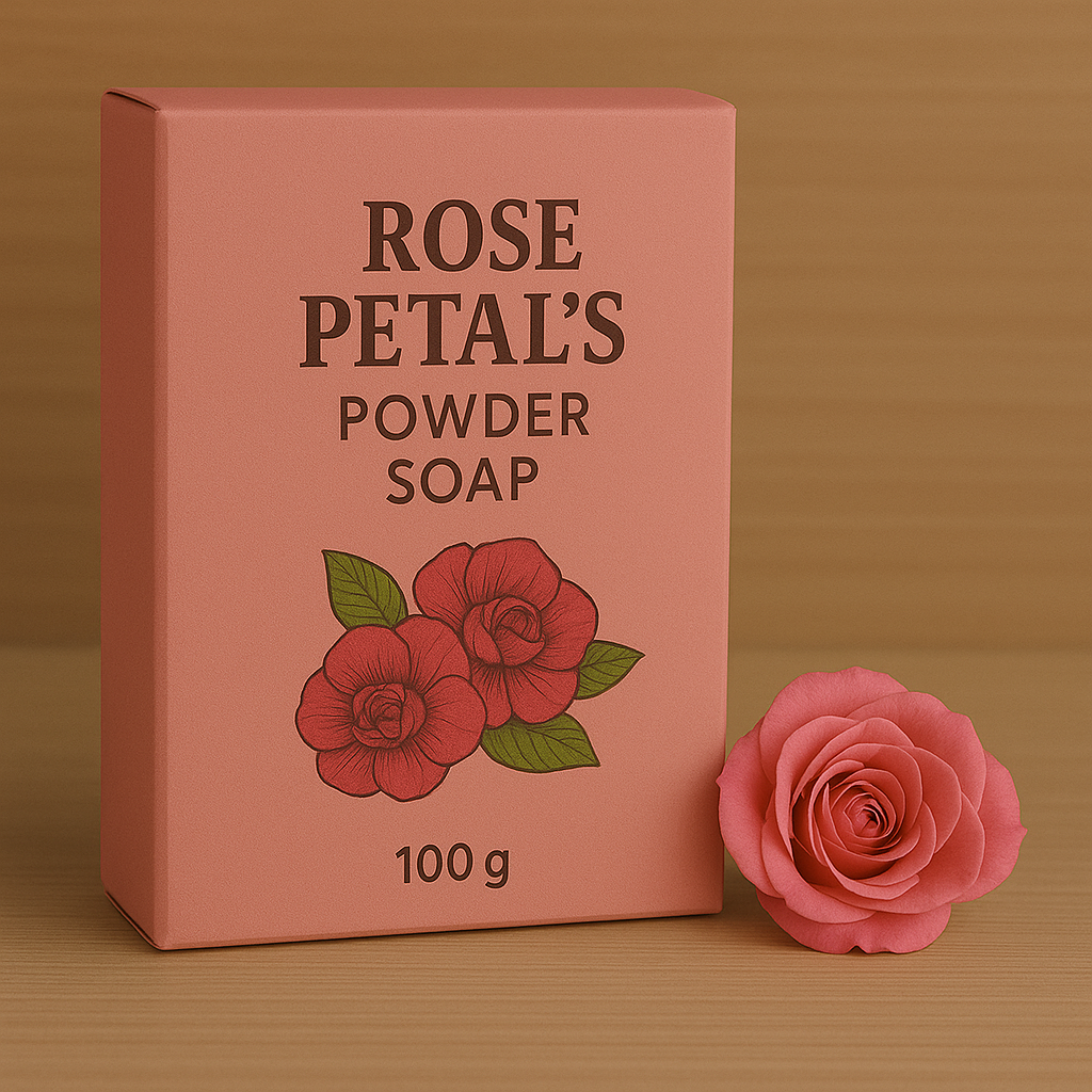 Rose Pedal's Powder Soap 100g